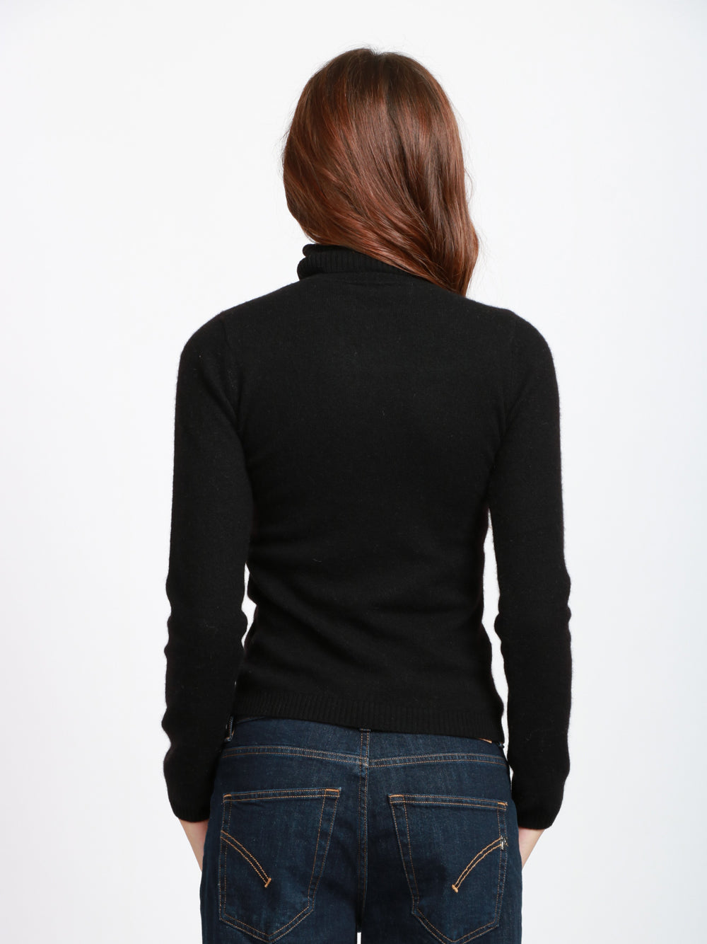 ABSOLUT CASHMERE Maglia Ninon in Cashmere Nera con Collo Alto Nero