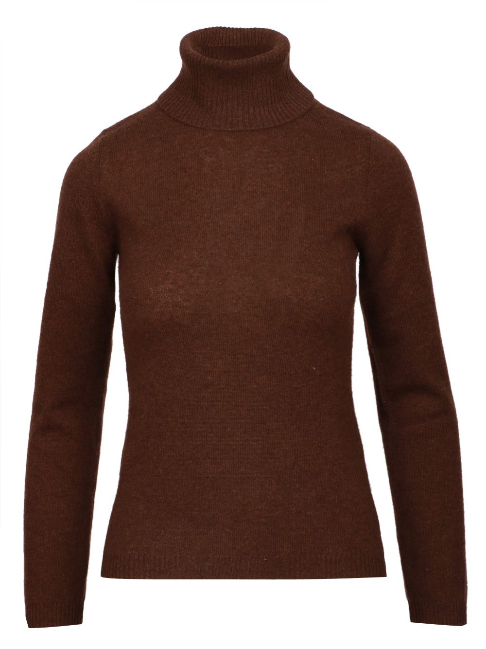 ABSOLUT CASHMERE Maglia Ninon in Cashmere Marrone con Collo Alto Marrone