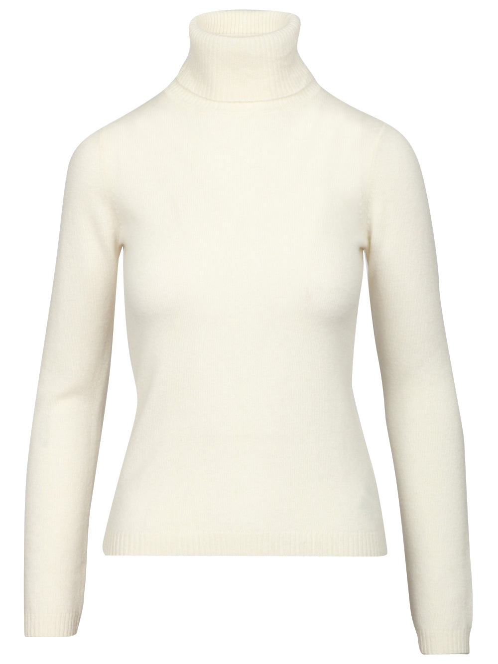 ABSOLUT CASHMERE Maglia Ninon in Cashmere Panna con Collo Alto Panna