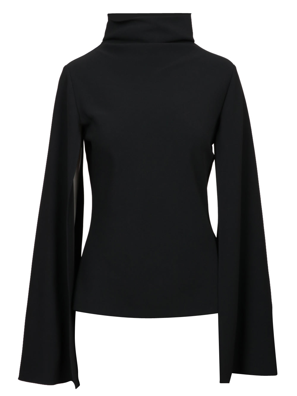 ALBERTA FERRETTI Blusa Nera con Collo Alto e Maniche Lunghe con Aperture Nero