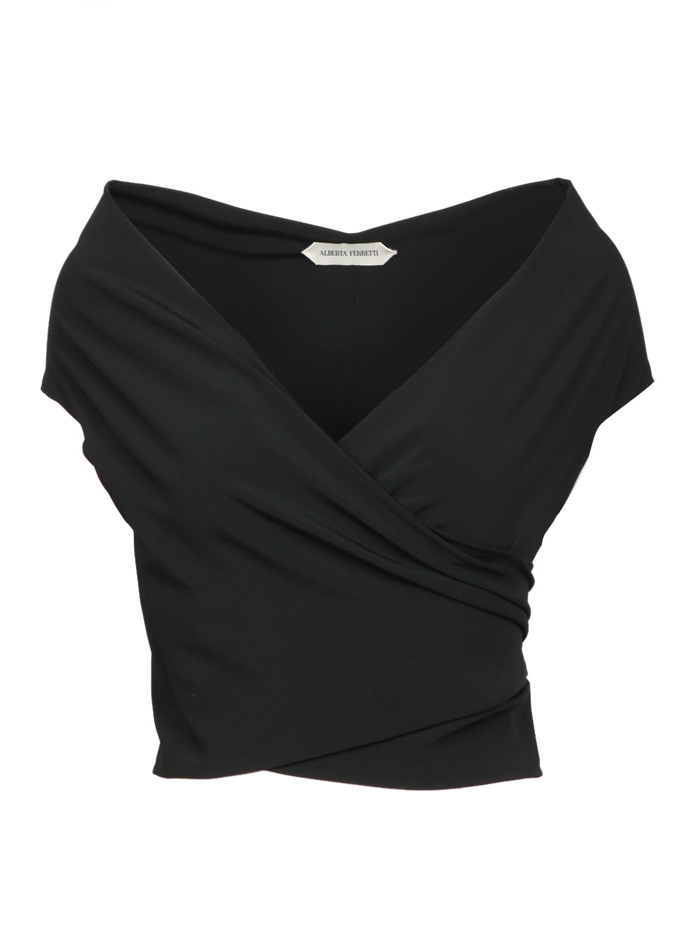 ALBERTA FERRETTI Top smanicato scollo V Nero Nero