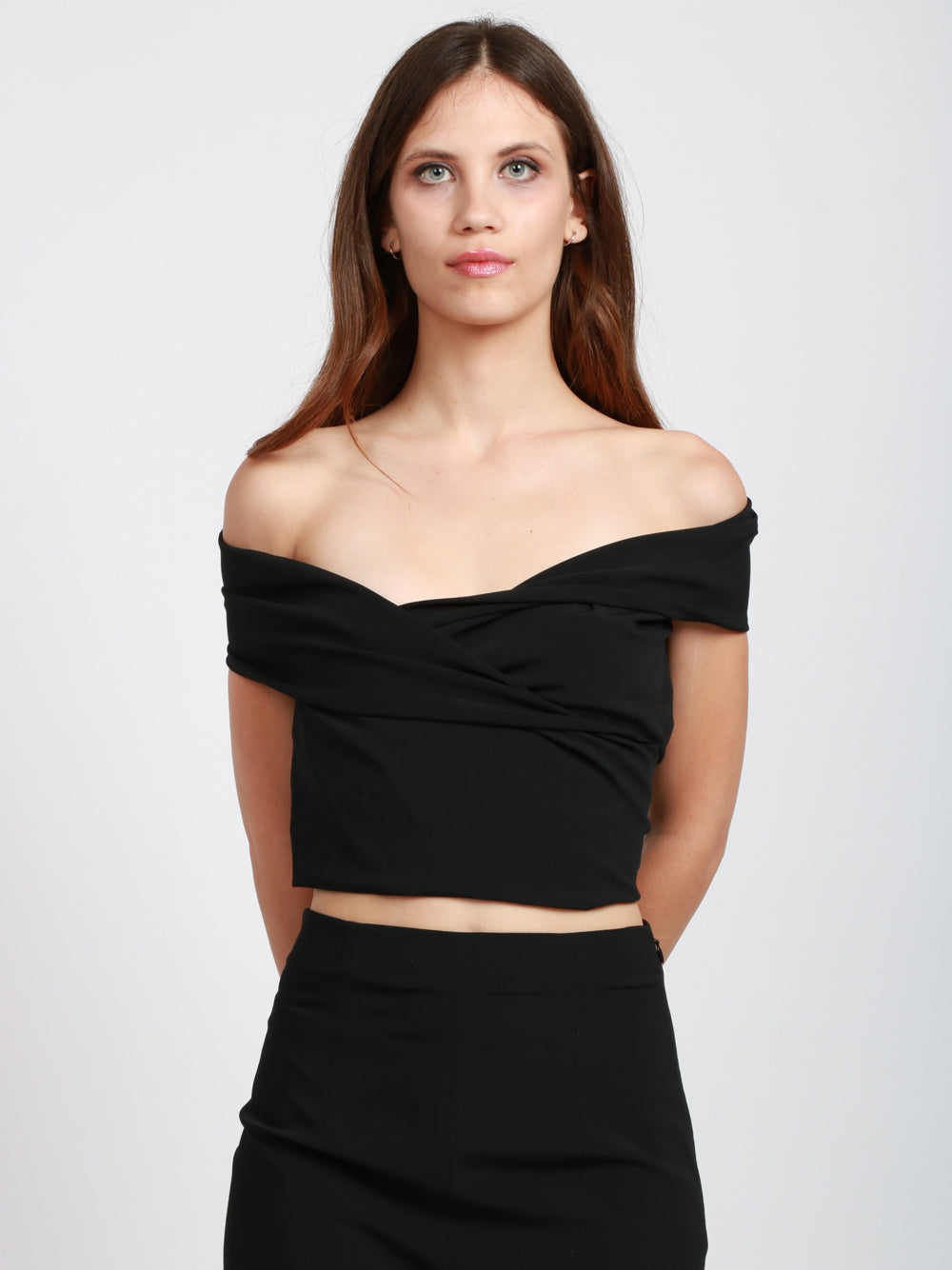 ALBERTA FERRETTI Top smanicato scollo V Nero Nero