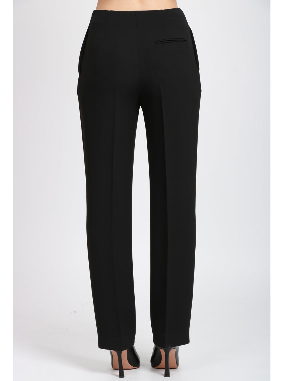 ALBERTA FERRETTI Pantaloni in Cady Neri con Gamba Dritta Nero