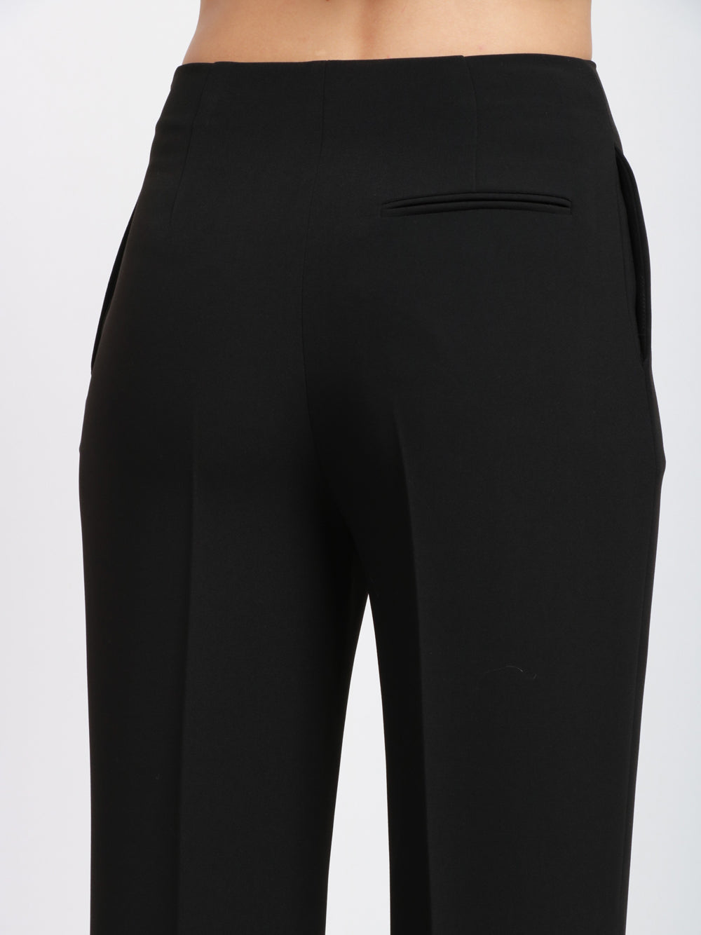 ALBERTA FERRETTI Pantaloni in Cady Neri con Gamba Dritta Nero