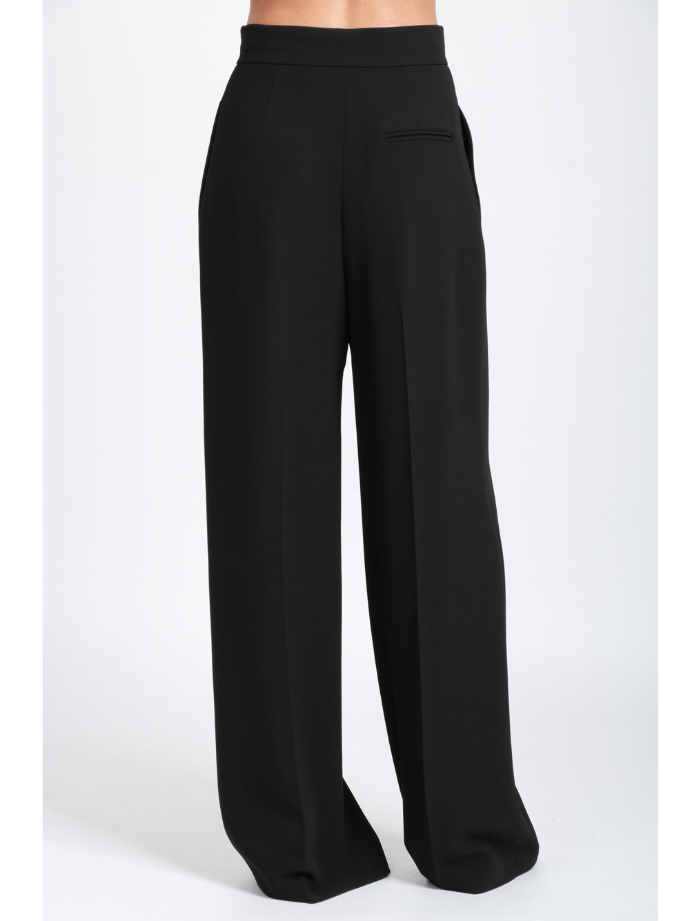 ALBERTA FERRETTI Pantaloni Palazzo in Cady Neri con Pinces Nero