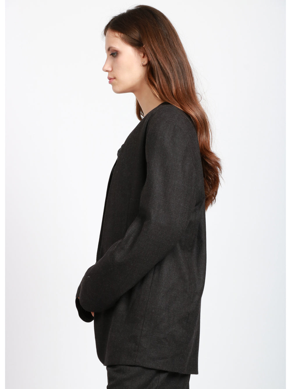 ALBERTA FERRETTI Giacca Top scollo a V Mono Petto Grigia Grigio Antracite