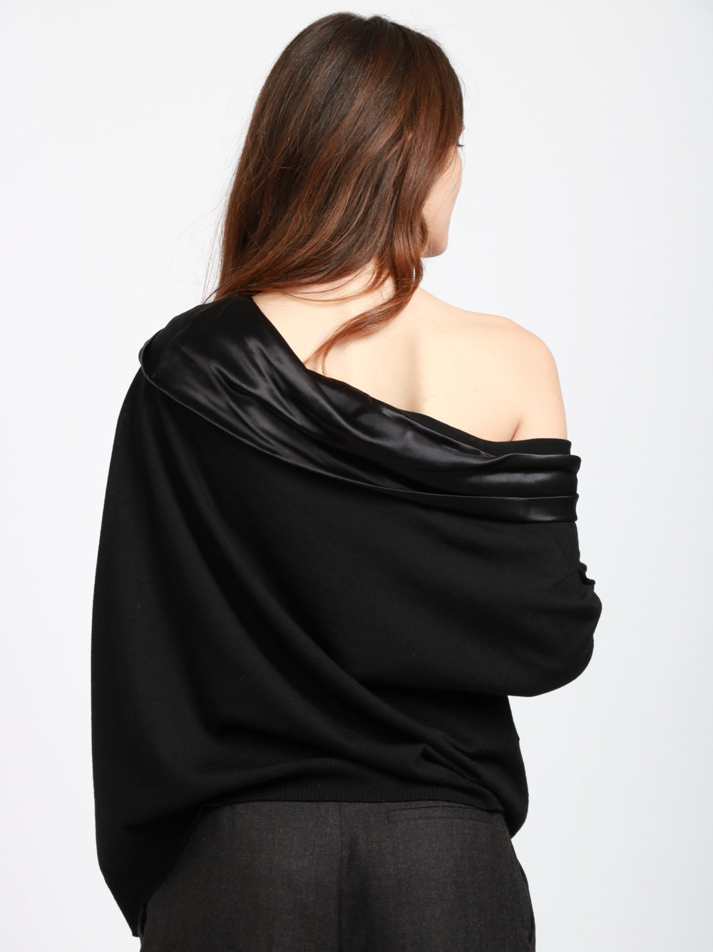 ALBERTA FERRETTI Maglia in Lana Vergine Nera con Scollo a Barca Nero
