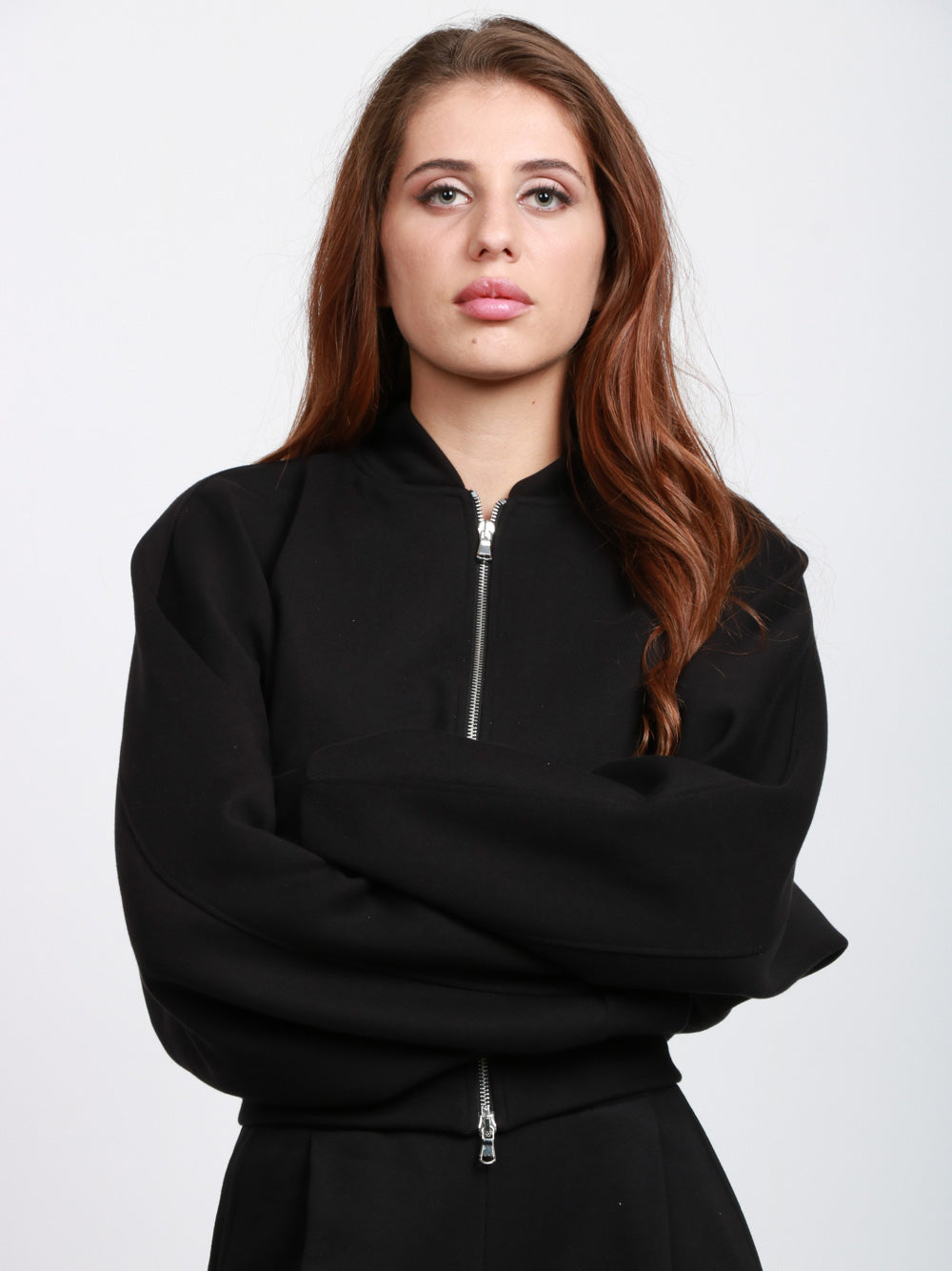 AMAZUIN Bomber Eve in Felpa Nero Nero