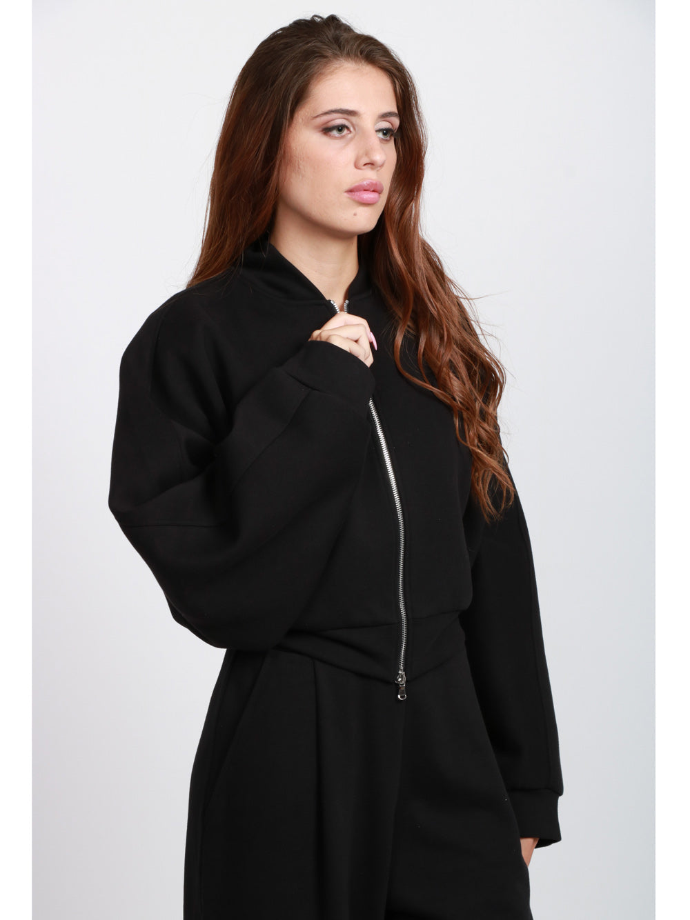 AMAZUIN Bomber Eve in Felpa Nero Nero