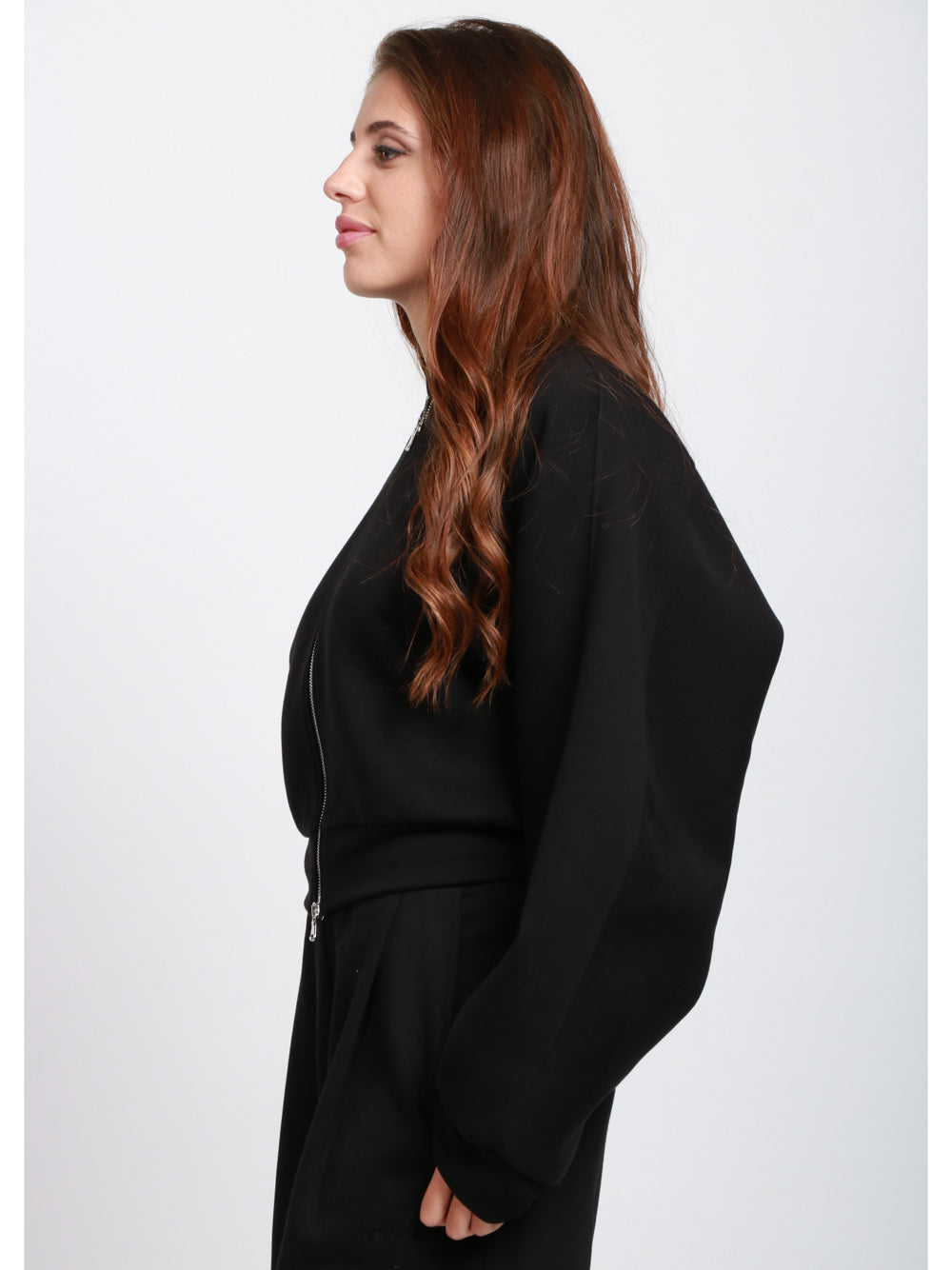 AMAZUIN Bomber Eve in Felpa Nero Nero