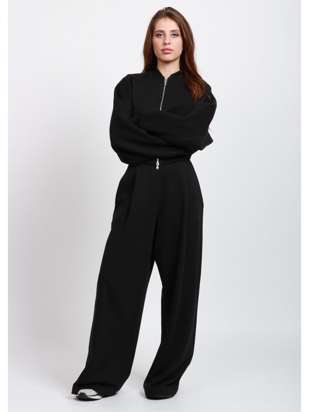 AMAZUIN Bomber Eve in Felpa Nero Nero