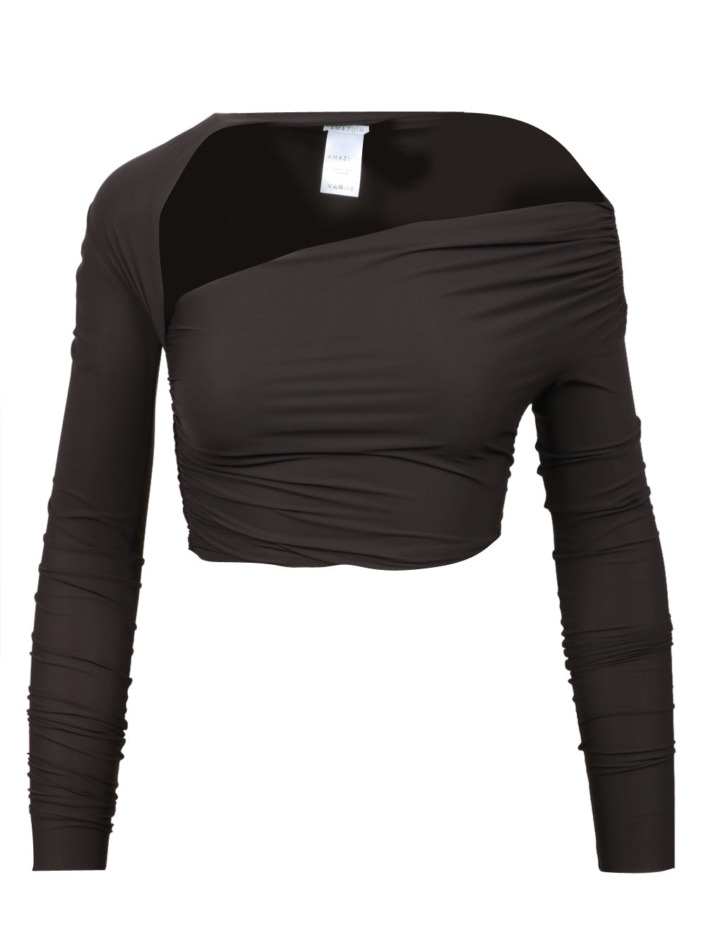 AMAZUIN Top Gabi Crop Marrone Marrone