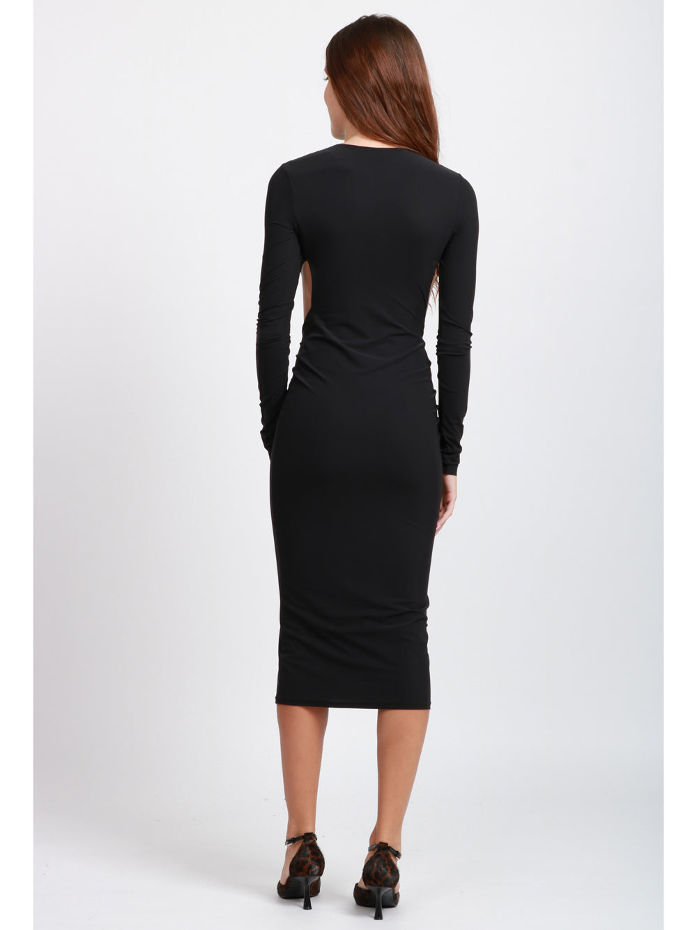 AMAZUIN Vestito Ieva Nero con Cut Out Laterali Nero
