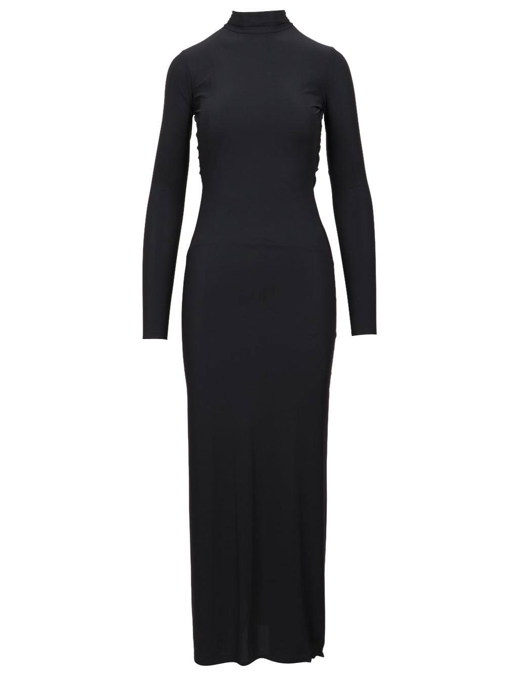 AMAZUIN Vestito Jenna Lungo Nero con Scollo sul Retro Nero