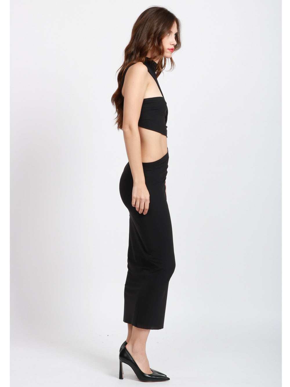 AMAZUIN Vestito Musia Nero con Cut Out Nero
