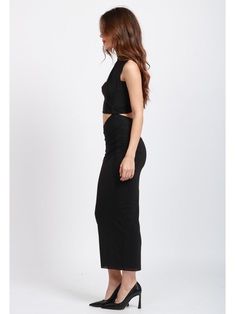 AMAZUIN Vestito Musia Nero con Cut Out Nero