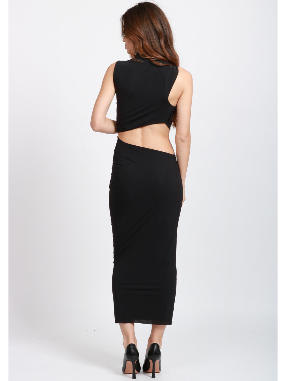 AMAZUIN Vestito Musia Nero con Cut Out Nero