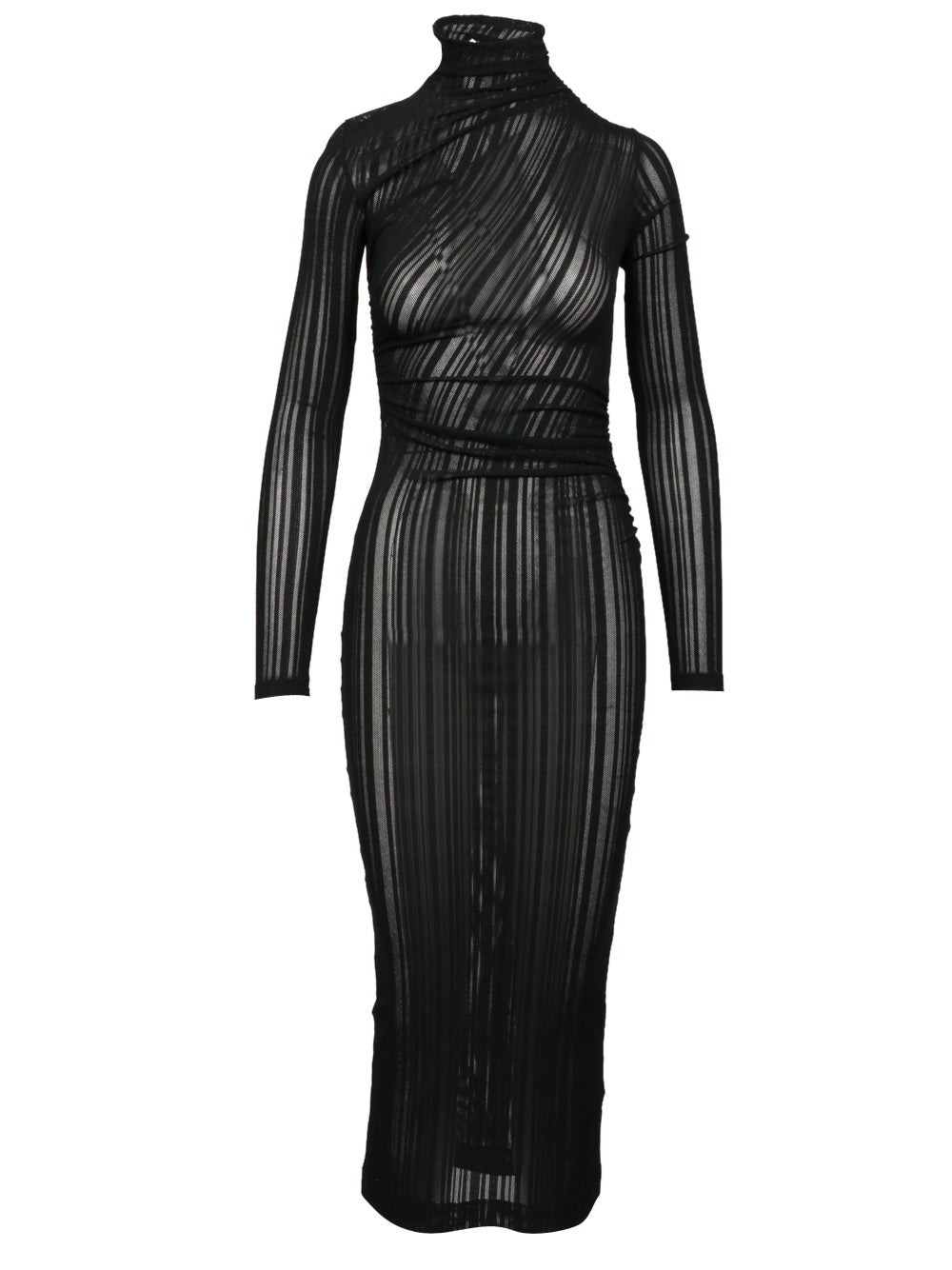 AMAZUIN Vestito Olga Tubino Nero Effetto Trasparente Nero