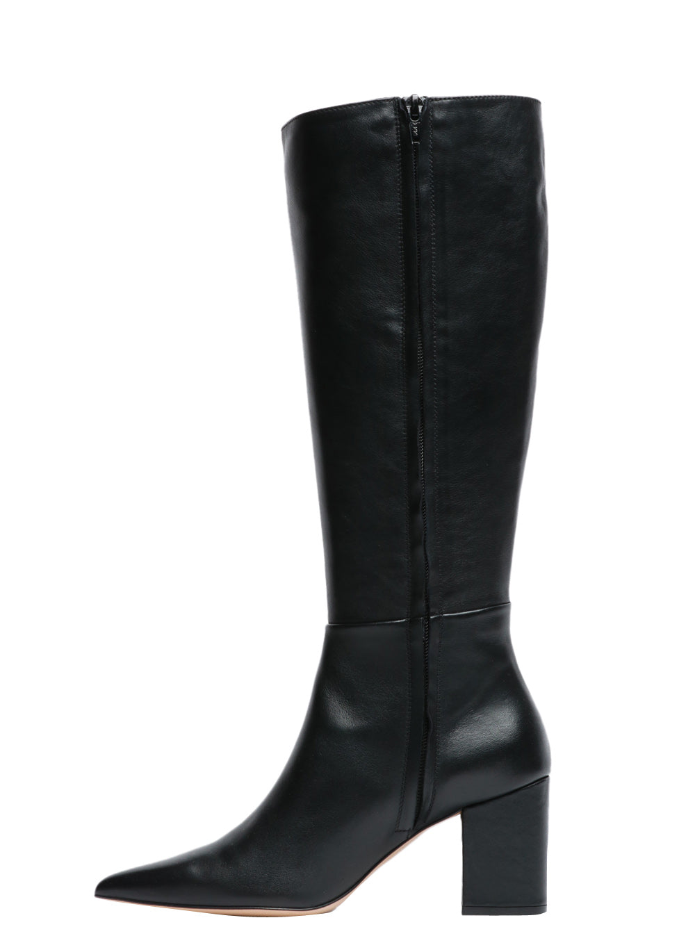 ARIA SHOES Stivali a Punta in Pelle Neri Nero