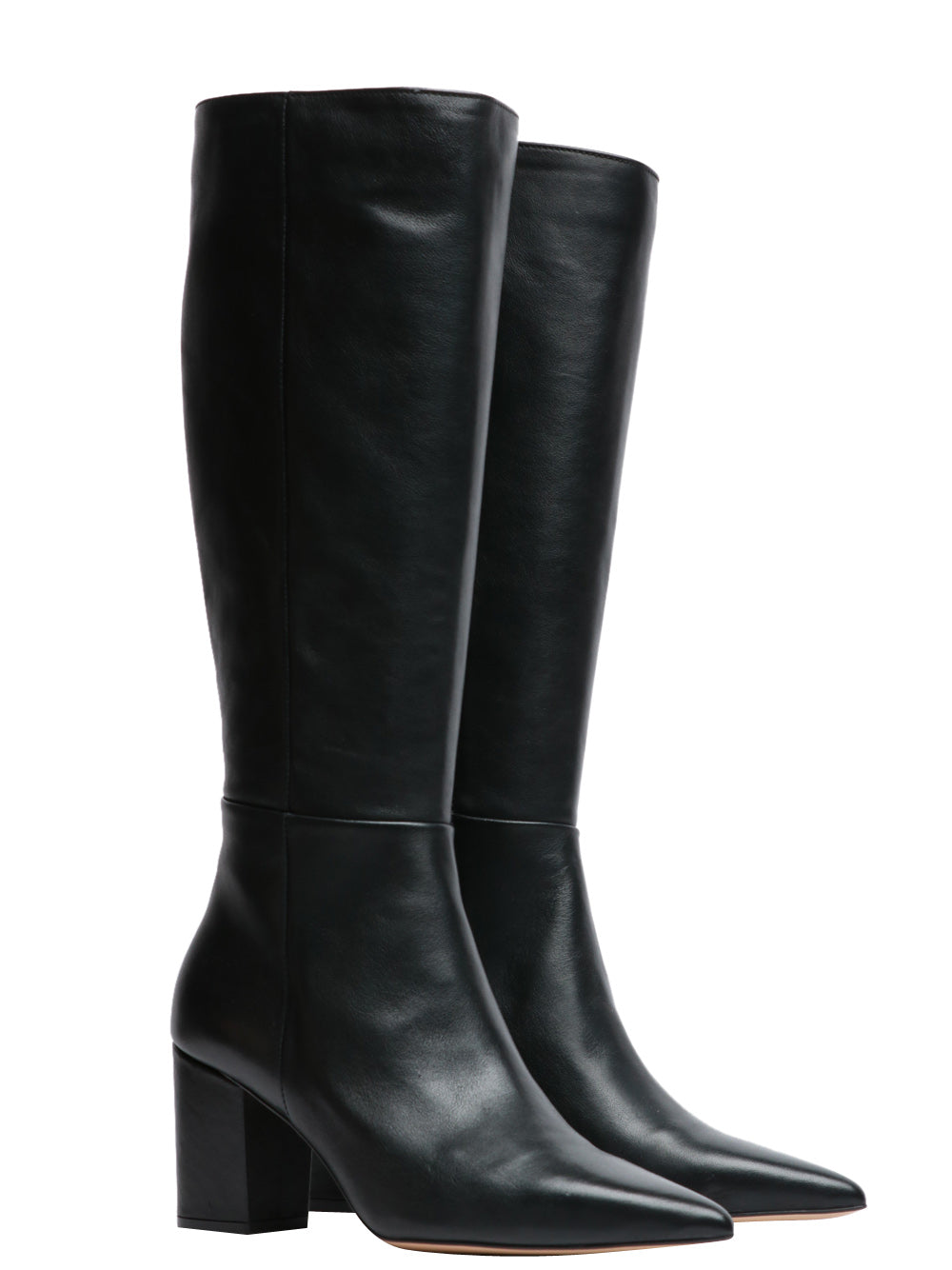 ARIA SHOES Stivali a Punta in Pelle Neri Nero