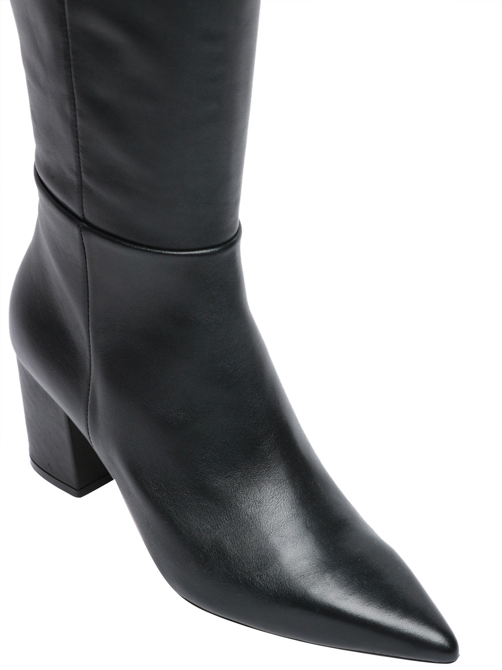 ARIA SHOES Stivali a Punta in Pelle Neri Nero