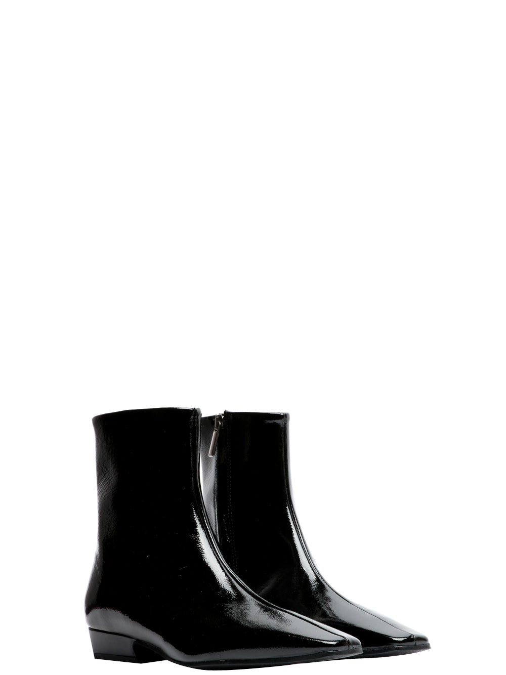 BIANCA DI Stivali Tronchetto in Pelle Laccata Neri Nero