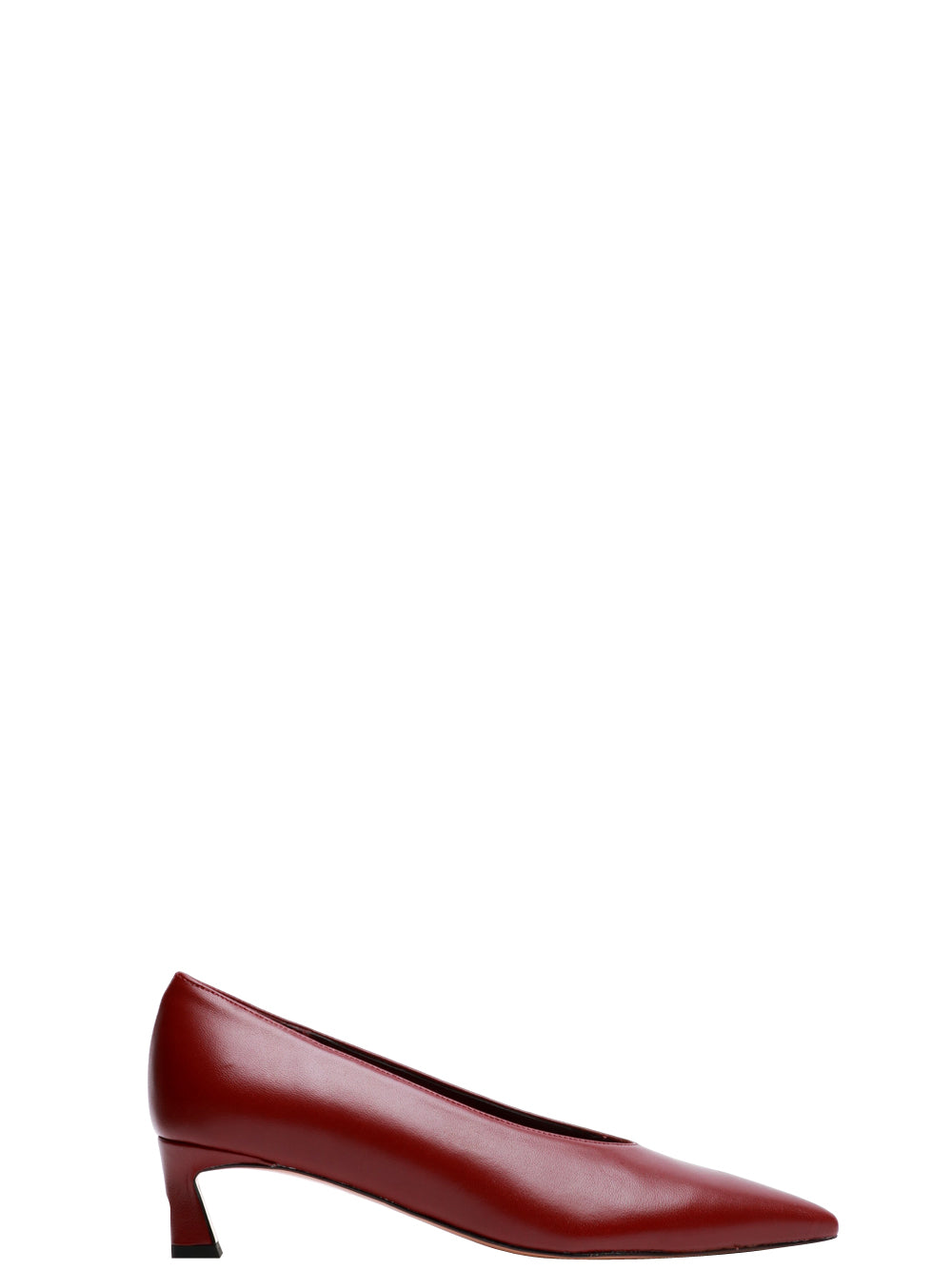 BIANCA DI Scarpe Décolleté in Pelle Bordeaux a Punta Bordeaux