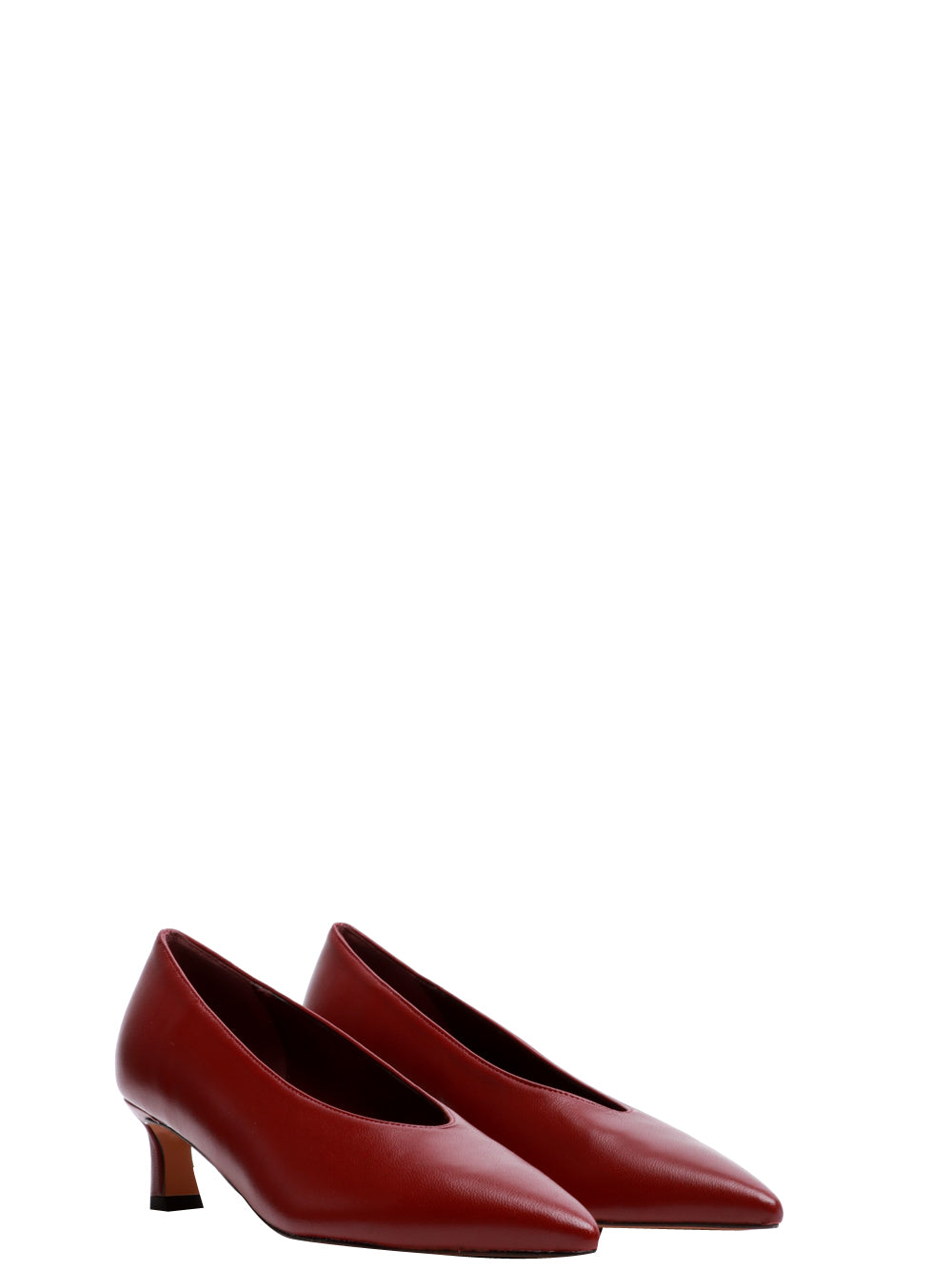 BIANCA DI Scarpe Décolleté in Pelle Bordeaux a Punta Bordeaux