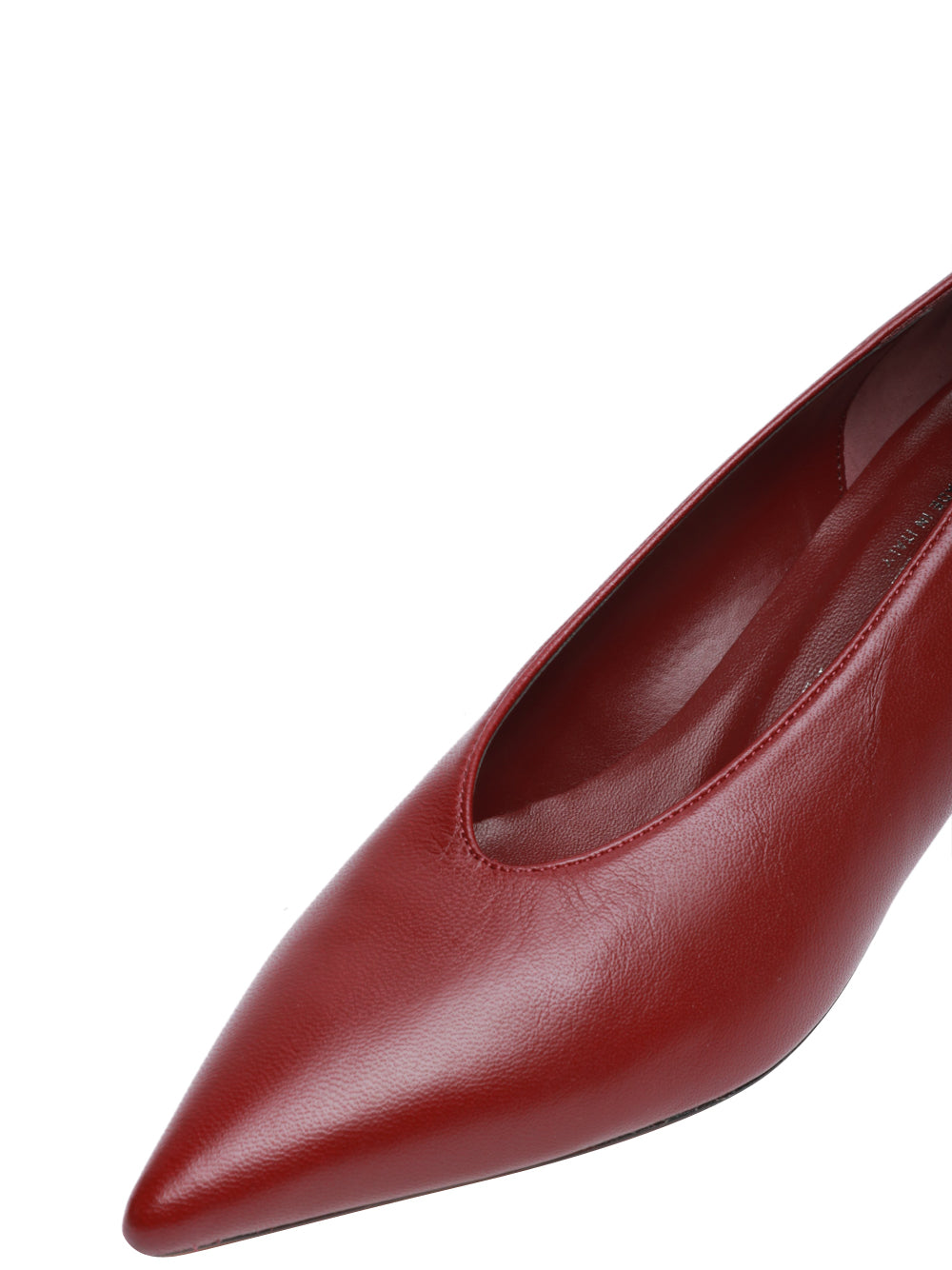 BIANCA DI Scarpe Décolleté in Pelle Bordeaux a Punta Bordeaux