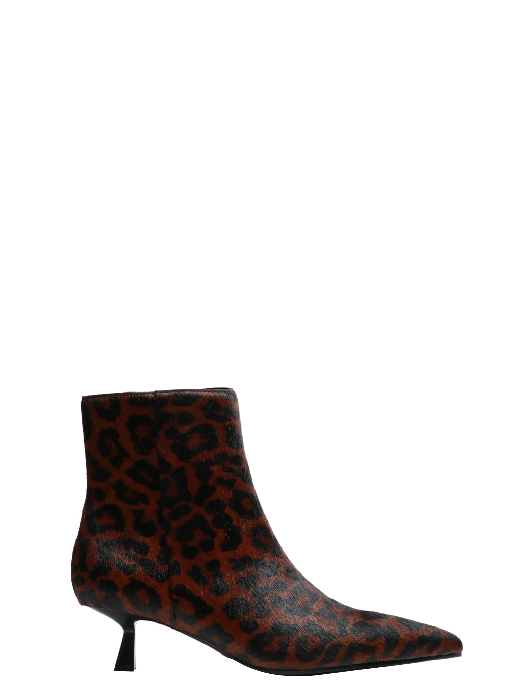 BIBI LOU Stivali Tronchetto Sakura in Cavallino Animalier Marrone/nero