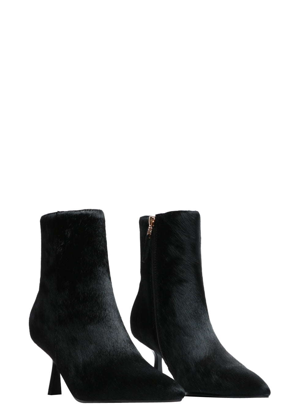 BIBI LOU Stivali Tronchetto Sakura a Punta in Cavallino Neri Nero