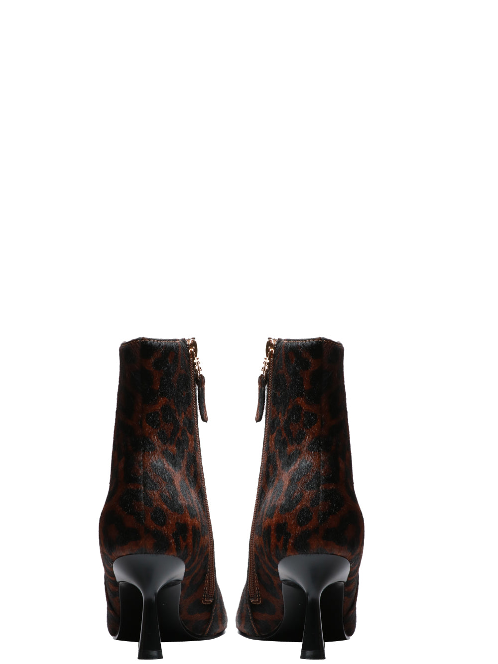 BIBI LOU Stivali Tronchetto Sakura a Punta in Cavallio Animalier Marrone/nero