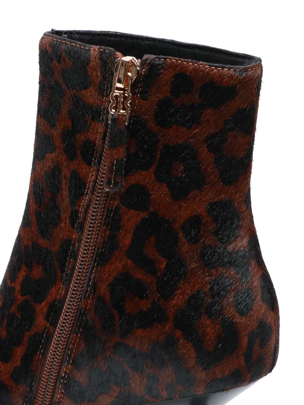 BIBI LOU Stivali Tronchetto Sakura a Punta in Cavallio Animalier Marrone/nero