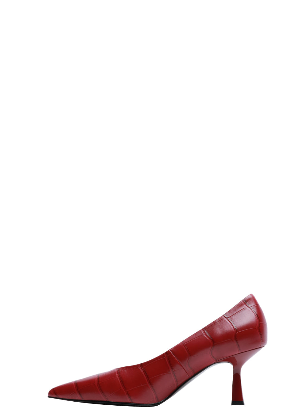BIBI LOU Scarpe Décolleté Tiare in Pelle Croco Bordeaux Bordeaux