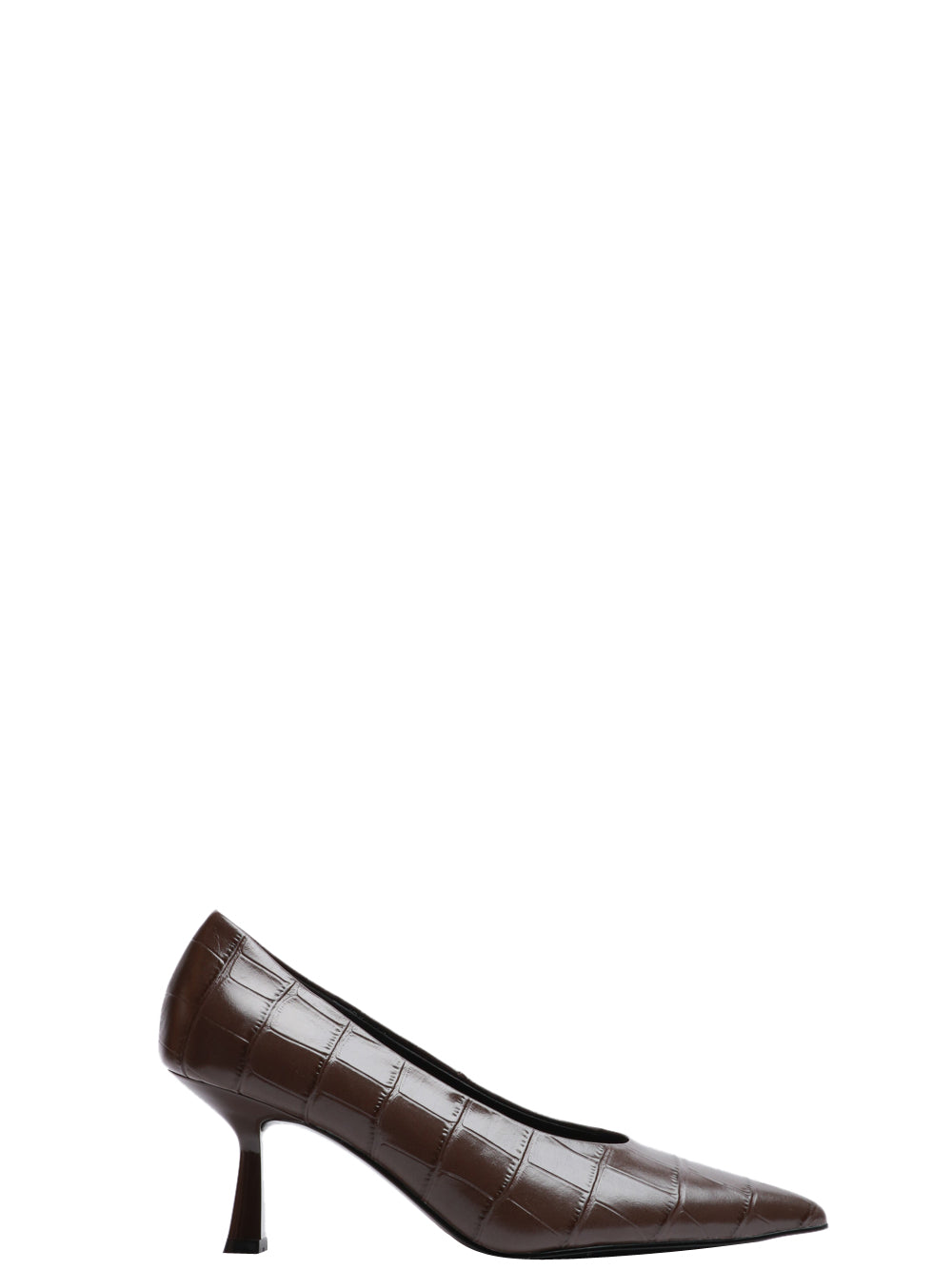 BIBI LOU Scarpe Décolleté Tiare in Pelle Croco Marroni Marrone