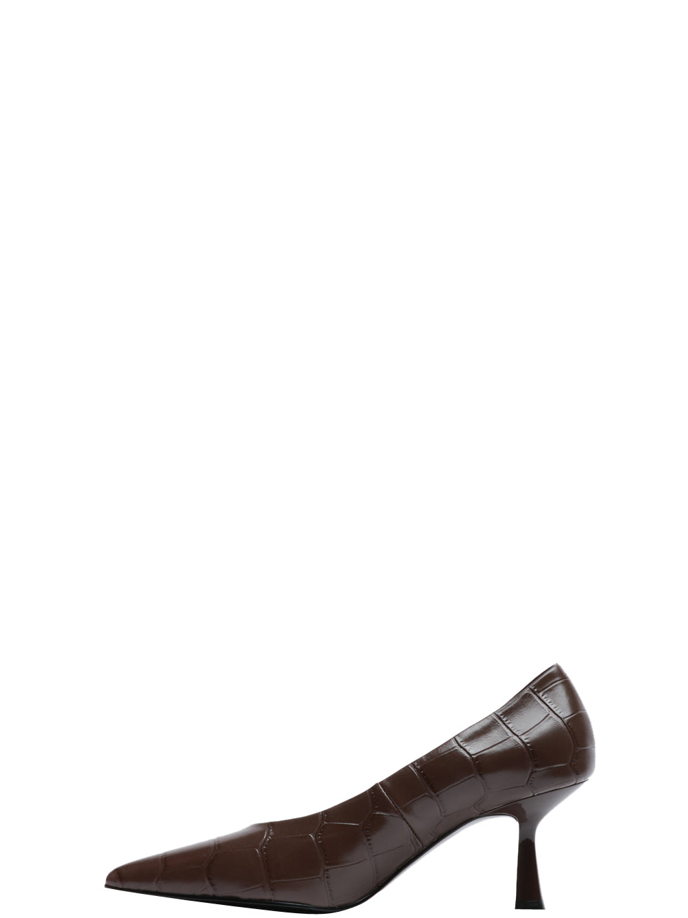 BIBI LOU Scarpe Décolleté Tiare in Pelle Croco Marroni Marrone