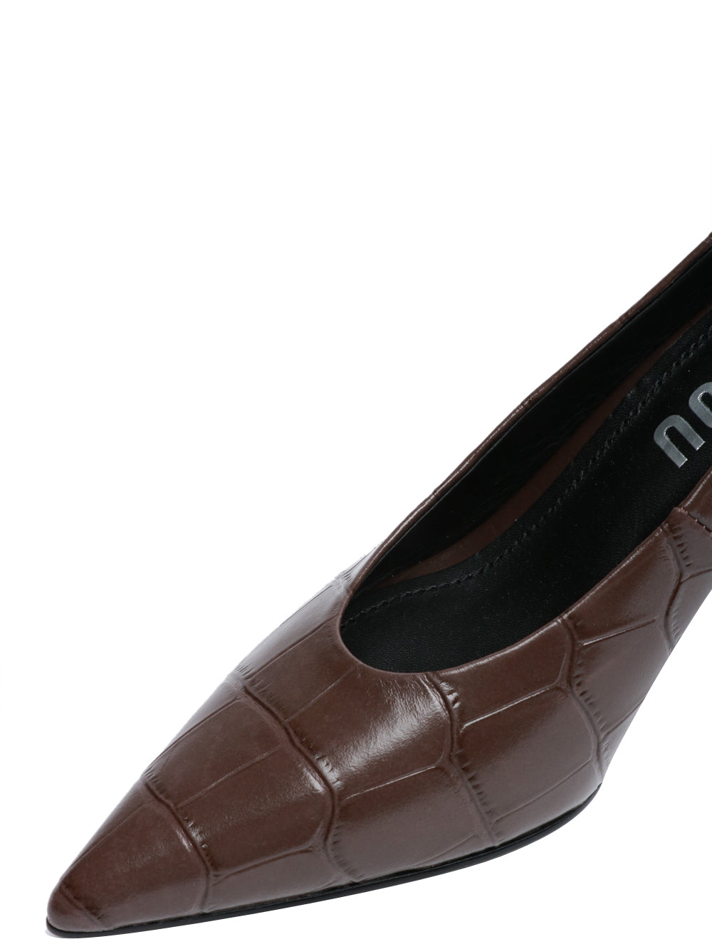 BIBI LOU Scarpe Décolleté Tiare in Pelle Croco Marroni Marrone