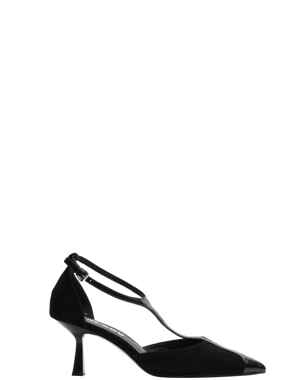 BIBI LOU Scarpe Décolleté Canna a Punta in Suede Nere Nero