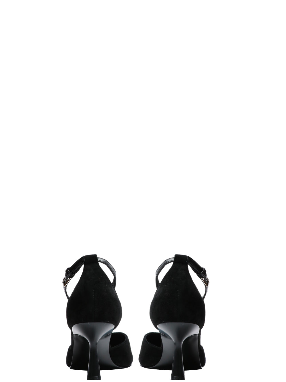 BIBI LOU Scarpe Décolleté Canna a Punta in Suede Nere Nero