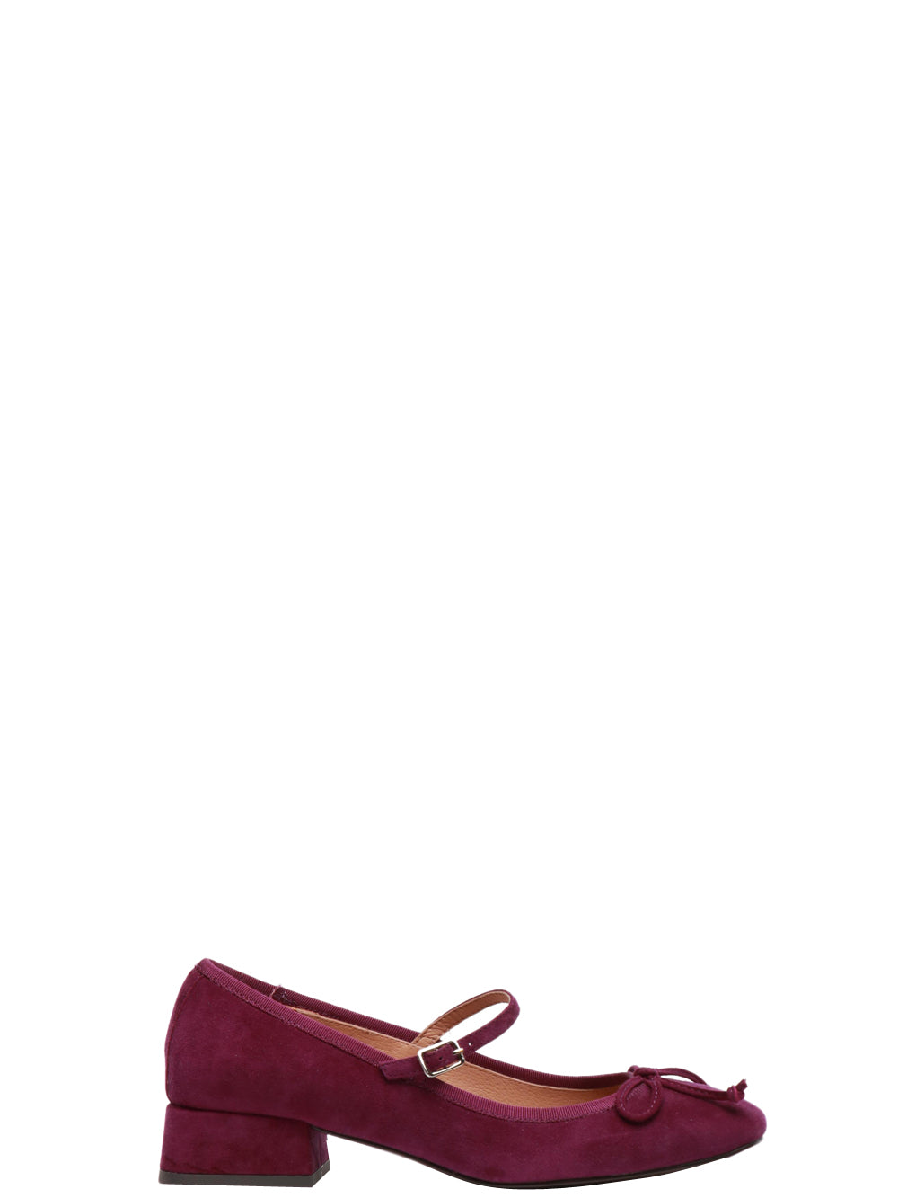 BIBI LOU Scarpe Ballerina Suzy in Pelle Scamosciata Vinaccio Melanzana