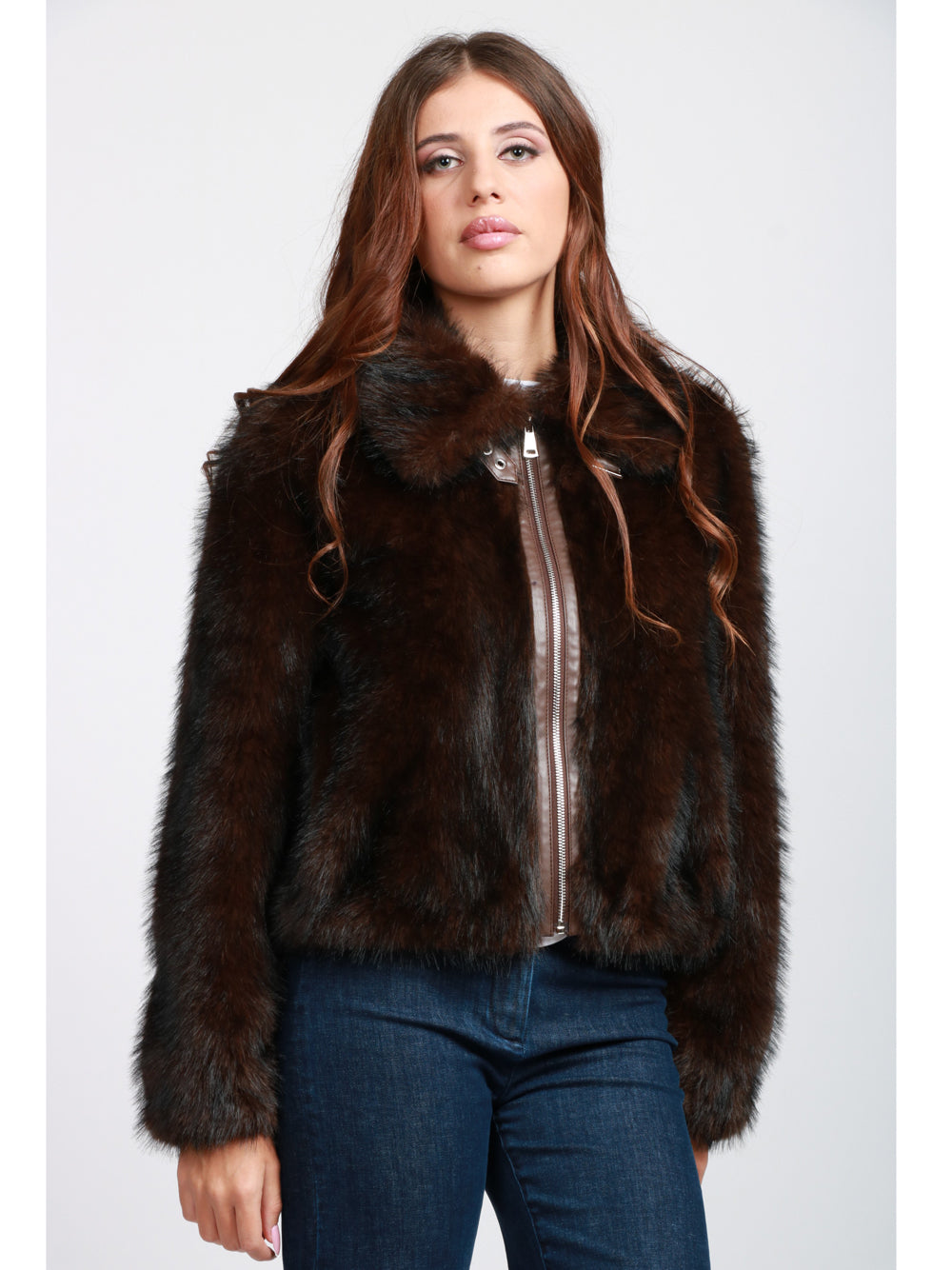 BULLY Giubbino in Ecopelliccia Marrone Marrone