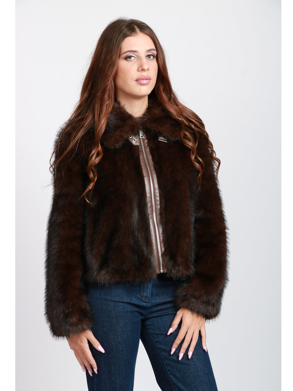 BULLY Giubbino in Ecopelliccia Marrone Marrone