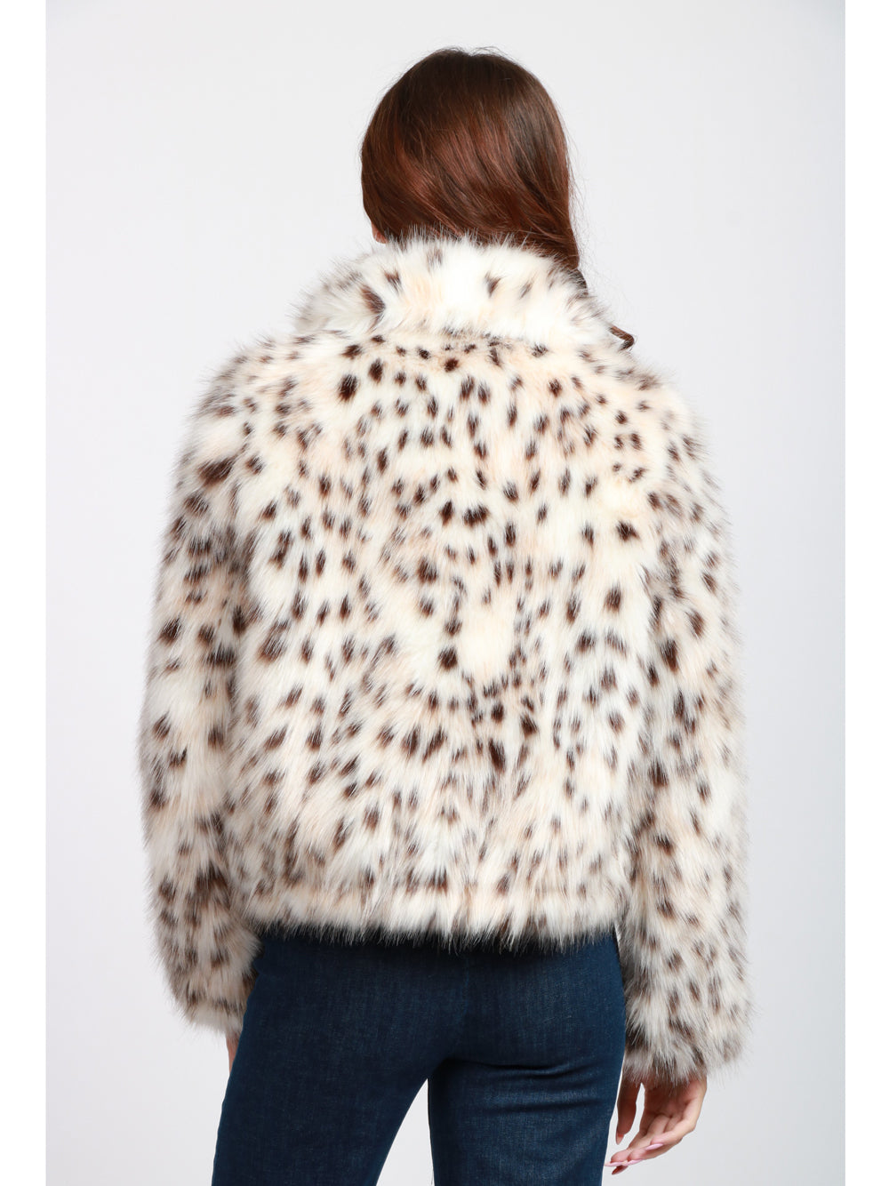 BULLY Giubbino in Ecopelliccia Animalier Bianco e Nero Bianco/nero