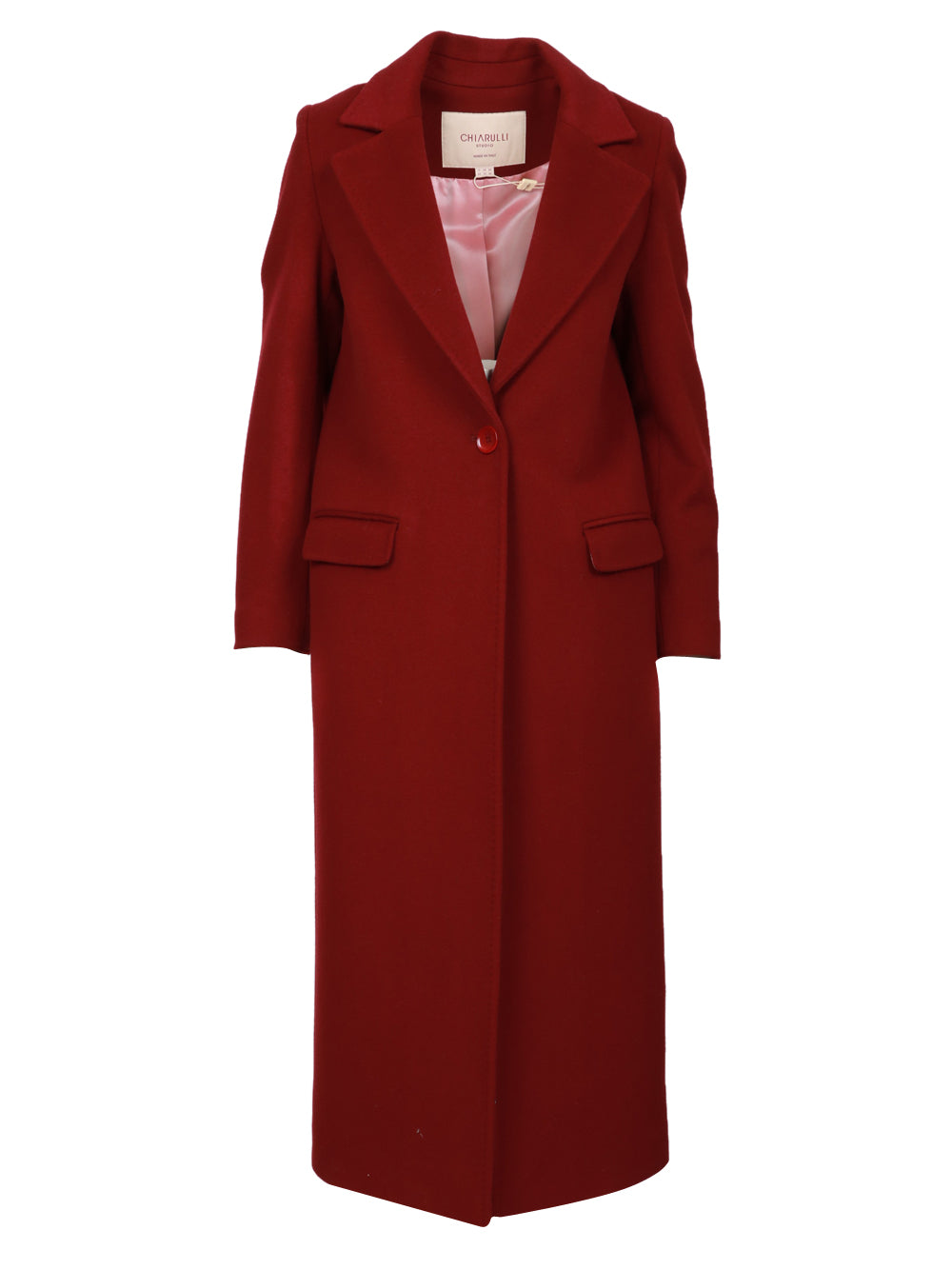 CHIARULLI Cappotto EOS Monopetto in Lana Vergine Bordeaux Bordeaux