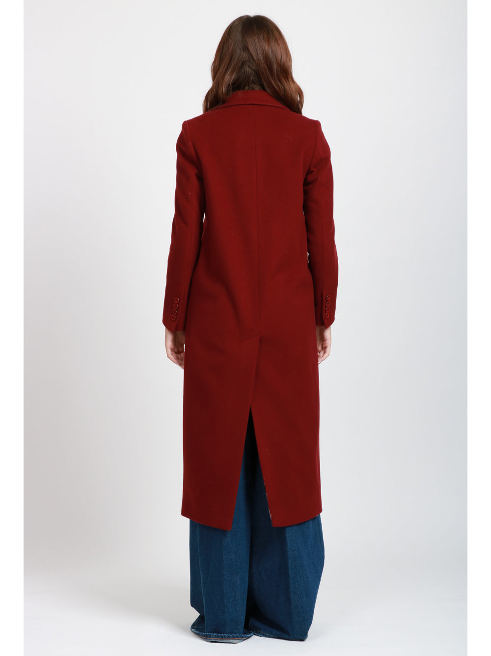 CHIARULLI Cappotto EOS Monopetto in Lana Vergine Bordeaux Bordeaux