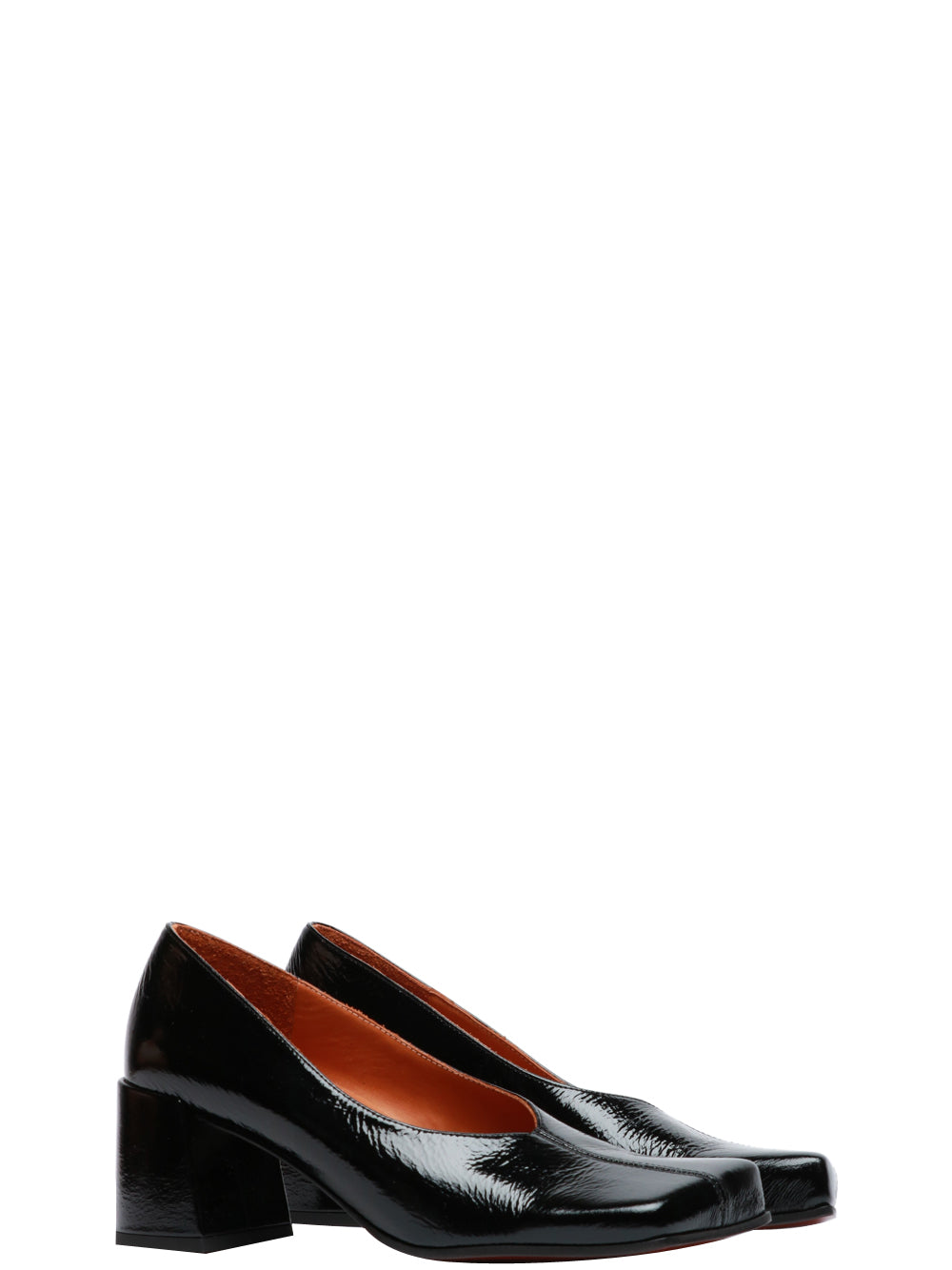 CHIE MIHARA Scarpe Décolleté Uranio in Pelle Verniciata Nera Nero