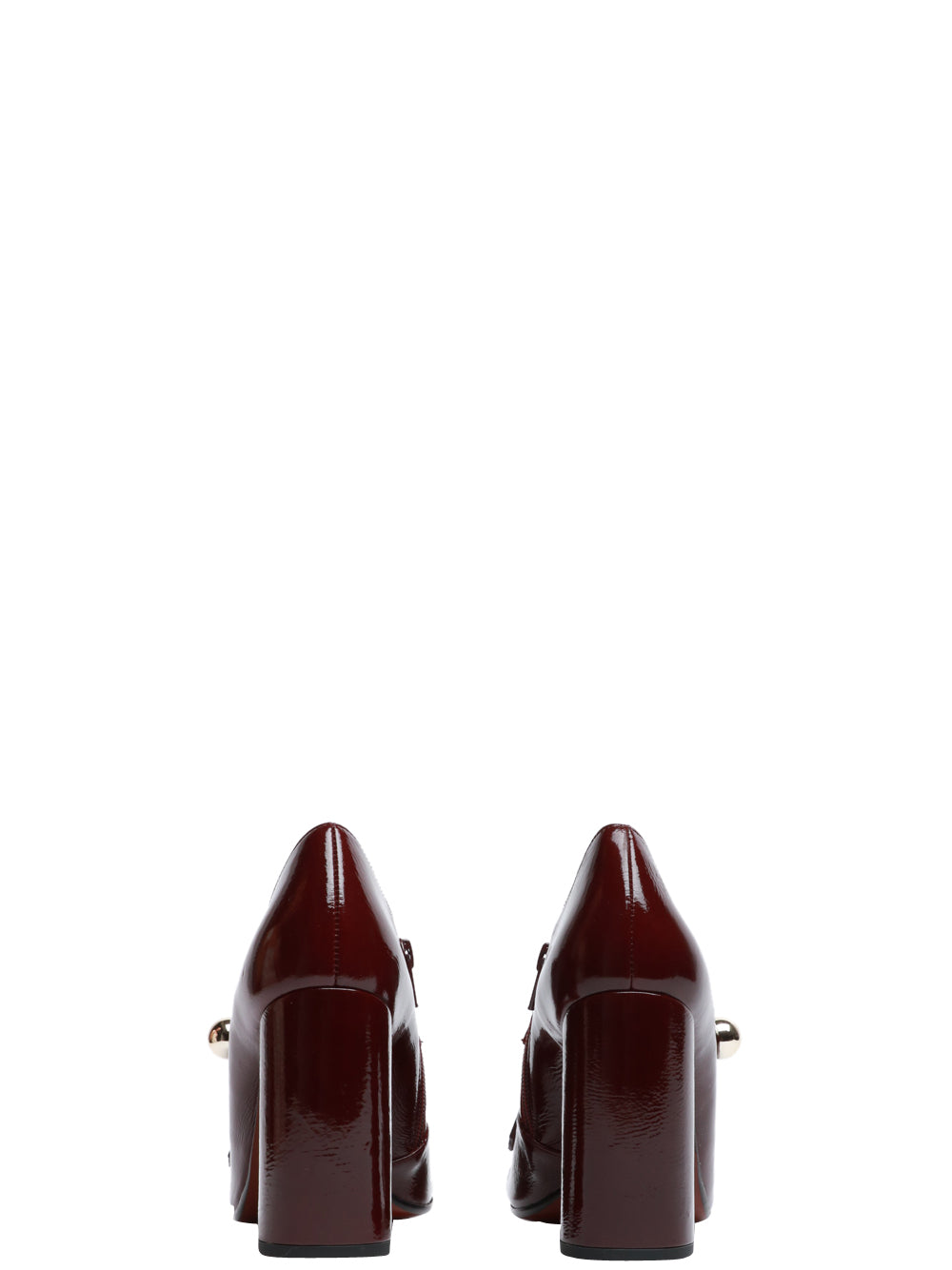 CHIE MIHARA Scarpe Wolker in Pelle Verniciata Bordeaux con Tacco Alto Bordeaux