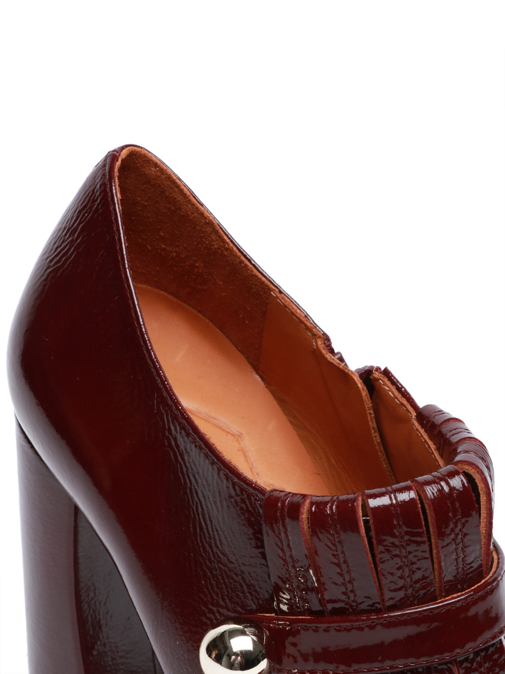 CHIE MIHARA Scarpe Wolker in Pelle Verniciata Bordeaux con Tacco Alto Bordeaux