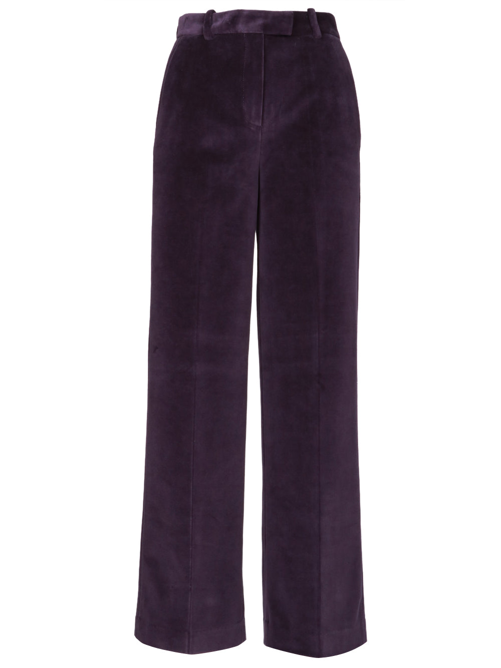 CIRCOLO 1901 Pantaloni in Velluto Viola con Gamba Dritta Viola