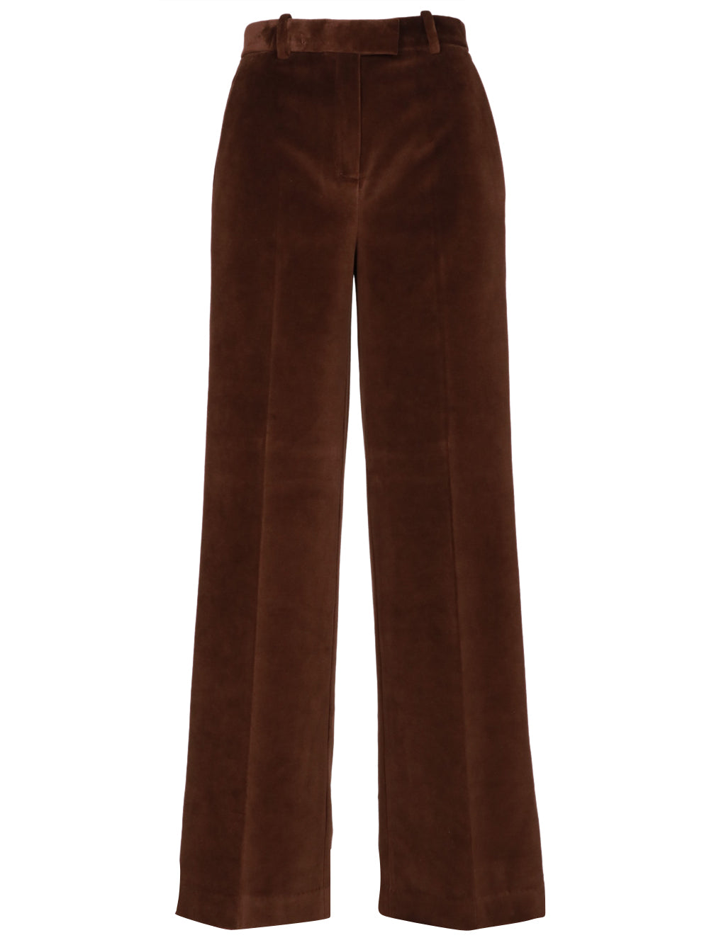 CIRCOLO 1901 Pantaloni in Velluto Marrone con Gamba Dritta Marrone